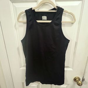 Athleta Ribbed Tank, Black, sz L
